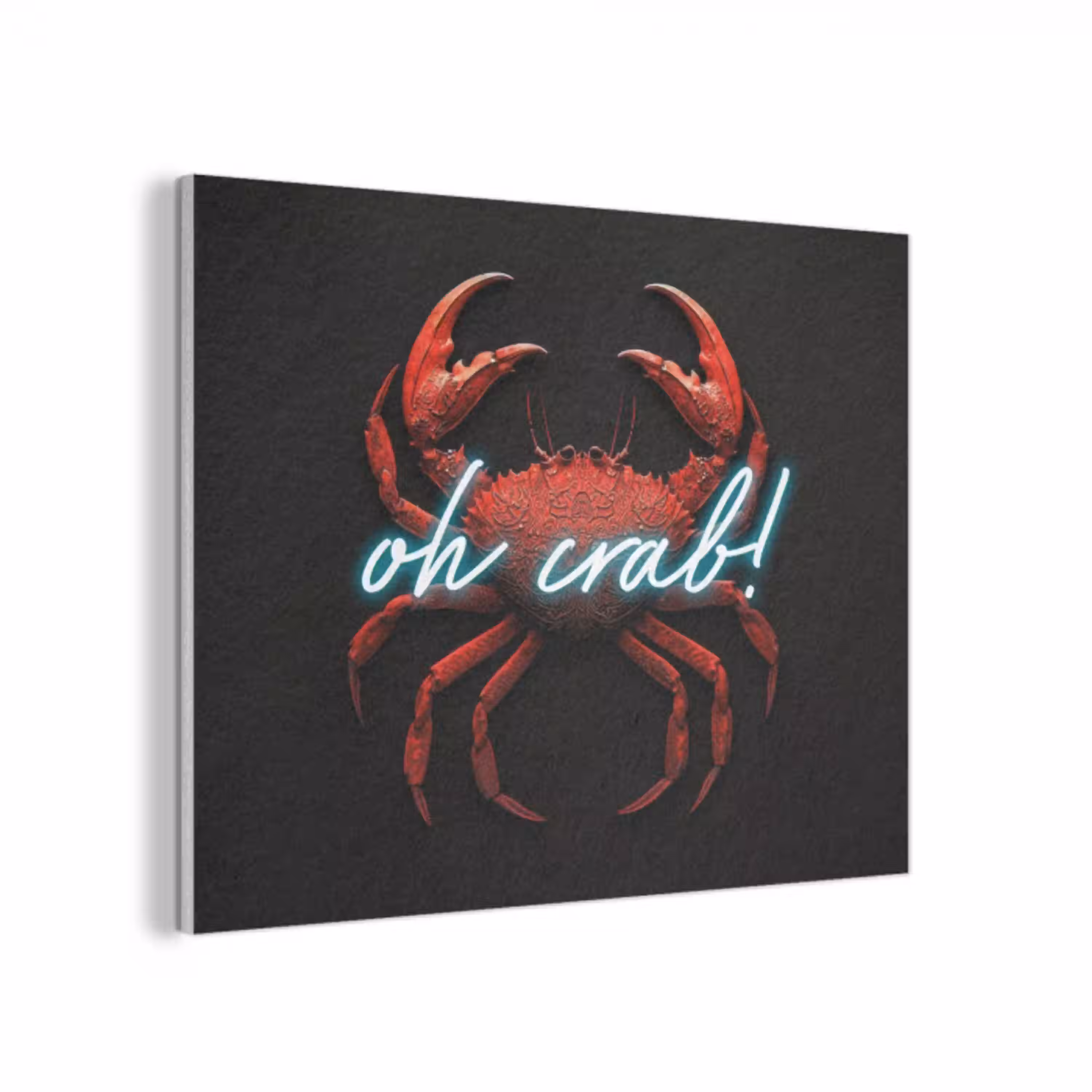 Krab - Rood - Neon - Quote PET vilt klein -3d