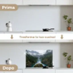 Waterval - Bomen - Bergen keuken achterwand spatscherm klein -voor_na_IT