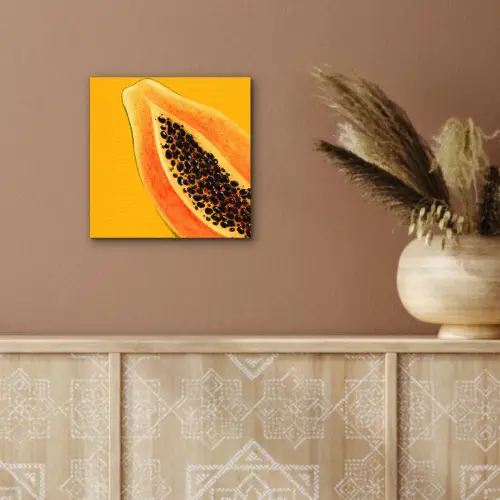 Papaja - Oranje - Topisch aluminium wit klein -sfeer4