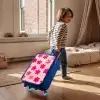 Roze bloemen Kinderkoffer - Blauw klein -sfeer1