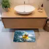 Badeend - Stoer - Golven Badmat klein -sfeer1
