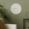 Minimalistisch - Love - Beige Akoestische PET Vilt - Rond klein -sfeer2
