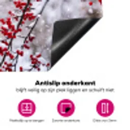 Bessen - Takken - Sneeuw - Winter - Kleurrijk Inductie beschermer vinyl 3mm klein -wsfeer4_website