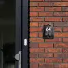 Zwarte houtblokken - Modern Naambord Huisje klein -sfeer2