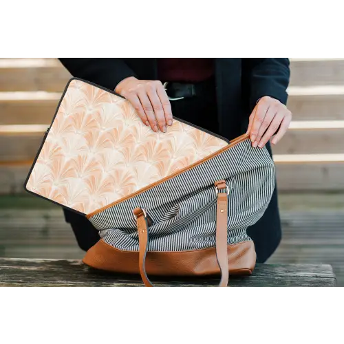 Waaier - Patroon - Perzik laptophoes neopreen klein 279 -tas