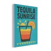 Illustratie - Tequila - Glas - Blauw PET vilt klein -3d