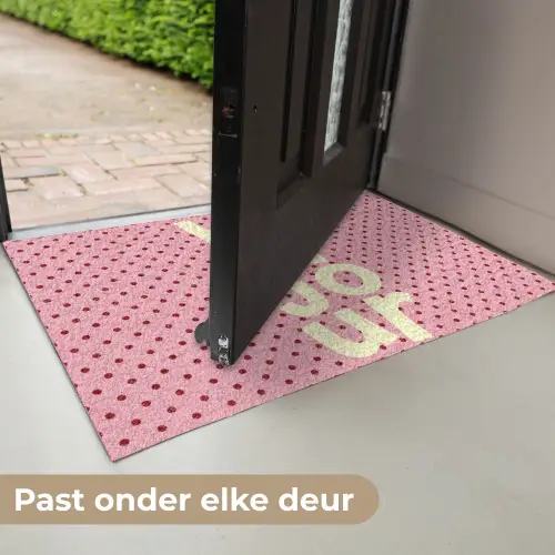 Bonjour - Stippen - Roze- Geel Deurmat klein -USP_NL