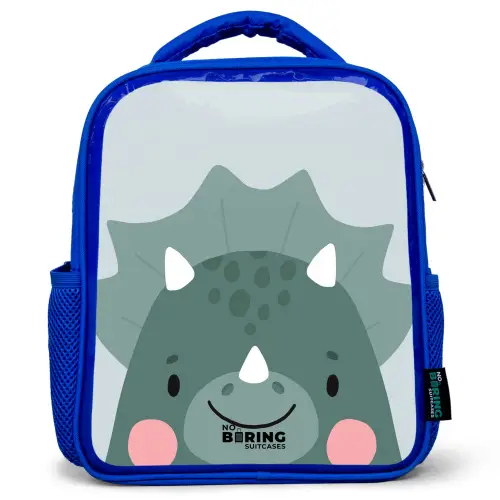 Tigo triceratops Kinderrugzak - Blauw middel -3d