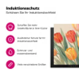 Tulpen - Abstract - Kleurrijk Inductie beschermer vinyl 3mm klein -zzzzzzz-lf-ups