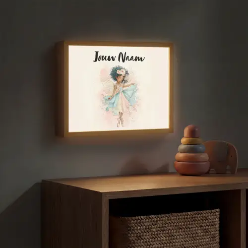 Fee - Pastel - Magie Light Box met batterij (Wandlamp kind) middel -sfeer5_kind