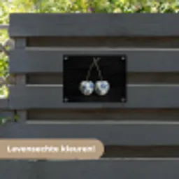 Kersen - Delfts blauw - Fruit tuinposter los doek klein -sfeer3