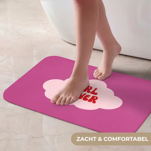 Girl power - Wolk - Roze Badmat klein -USP_ZachtNL