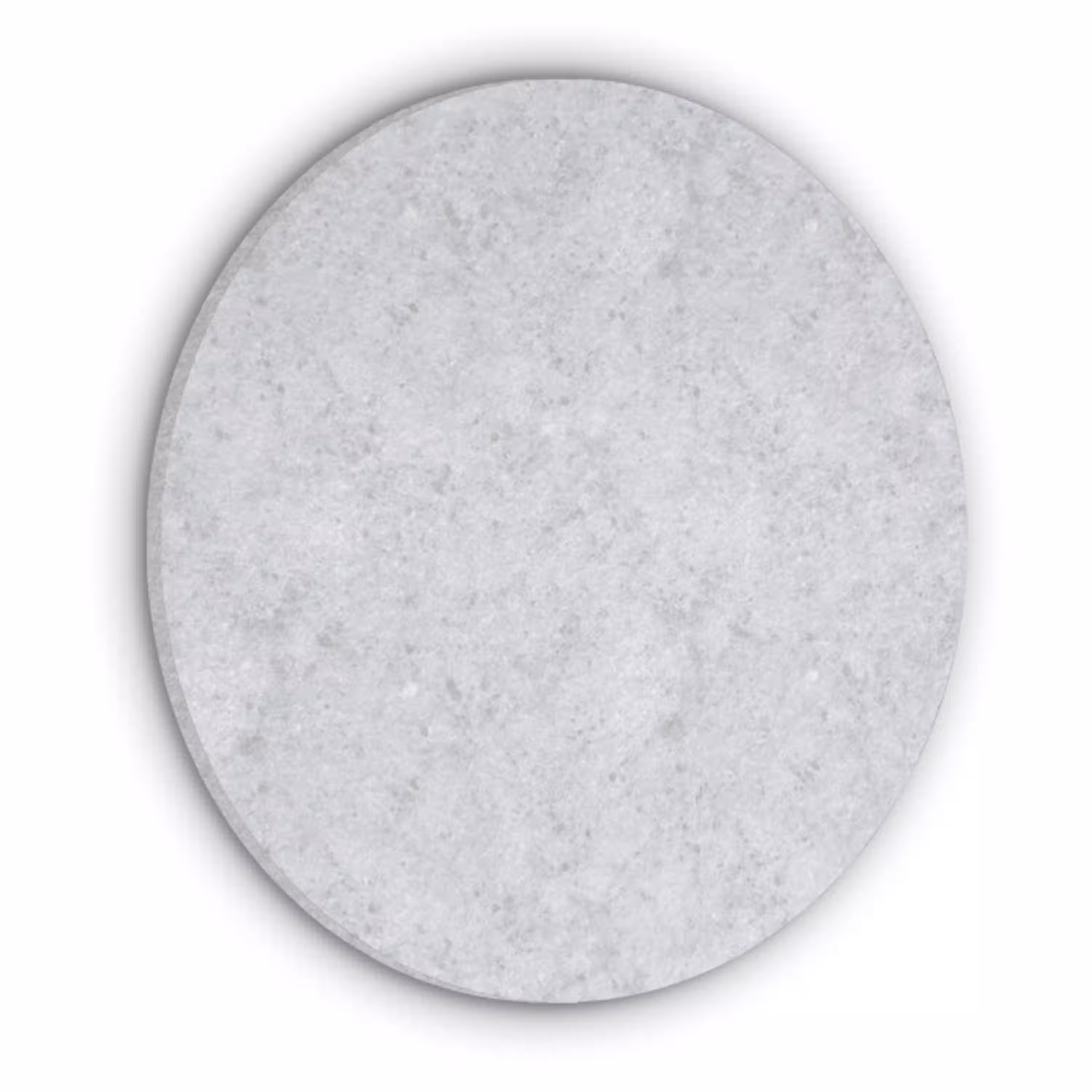 Grijs - Terrazzo-effect - Beton Akoestische PET Vilt - Rond klein 838 -3d