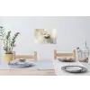 Bloem - Beige - Verf - Schaduw Muursticker klein -eettafel