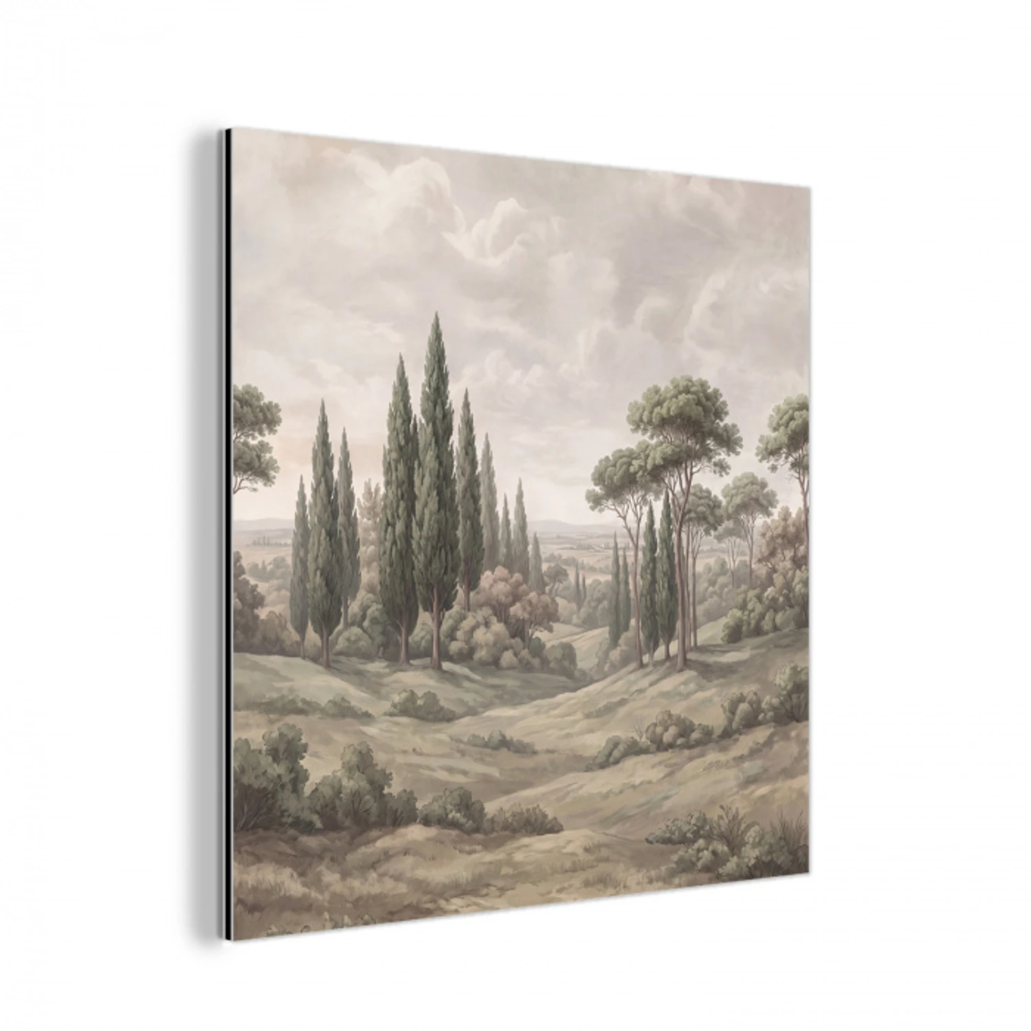 Vallei - Bos - Natuur - Groen aluminium wit klein -3d