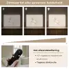Walvis - Minimalistisch - Bloemen - Stippen Light Box met batterij (Wandlamp kind) middel -USP_dimbaarNL