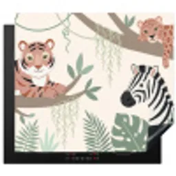 Jungle - Rustiek - Pastel Inductie beschermer vinyl 3mm middel -3d