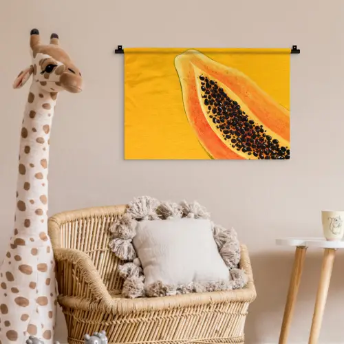 Papaja - Oranje - Topisch Wandkleed katoen klein -wsfeer5_kind