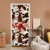 Koeienprint - Limited edition - Rood deurposter klein -sfeer1