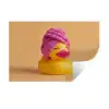 Badeend - Handdoek - Kleurrijk Muursticker klein -3d