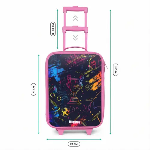Neon sporttrofee design Kinderkoffer - Roze klein -productfoto_formaten