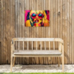 Zonnebril - Roze - Vrouw - Rietje Tuinposter op houten frame 2 cm dik klein -sfeer4