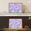 Schelpen - Paars - Blauw - Patroon Light Box met batterij (Wandlamp kind) middel -sfeer3_kind