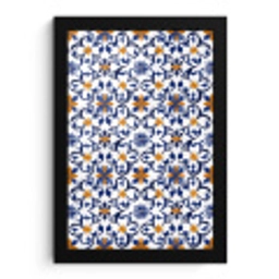 Patroon - Modern - Kleurrijk fotolijst zwart zonder passe partout klein 224 -3d