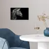 Zebra - Zwart - Wit - Portret - Dieren poster papier klein -sfeer3