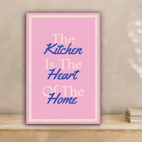 Tekst - Blauw - Keuken - Kader canvas 2cm klein -sfeer1