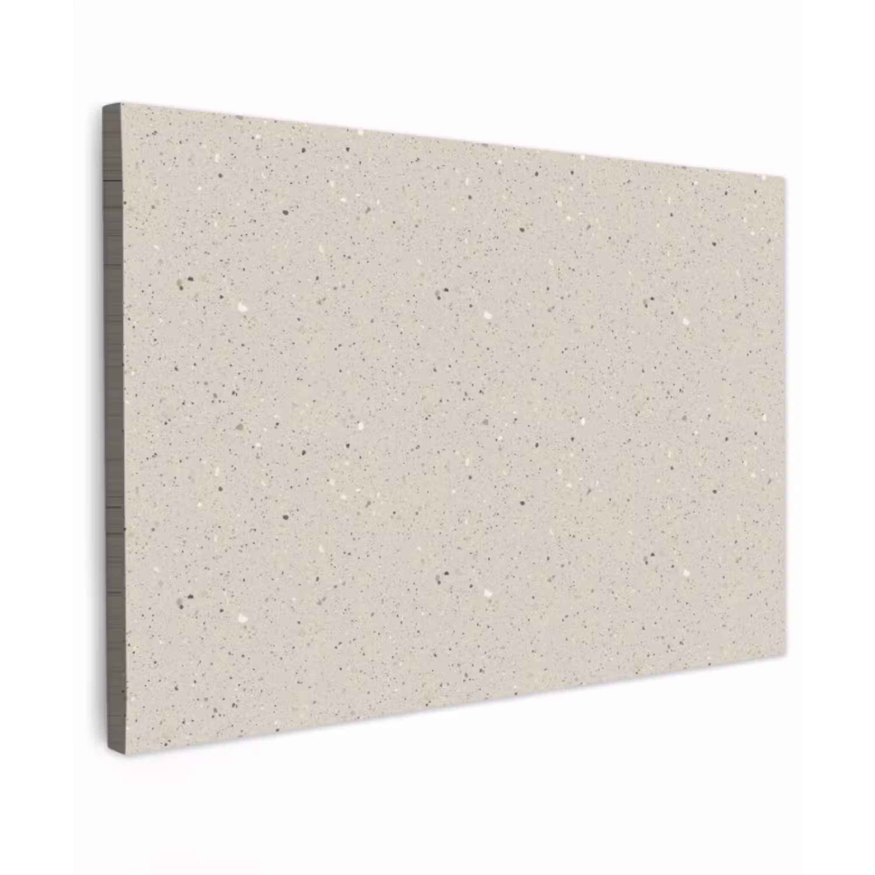 Lichtbeige - Terrazzo - Grijs Tuinposter op houten frame 2 cm dik klein 845 -3d