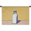 Glazen - Fles - Illustratie - Melk Wandkleed katoen klein -zz3d