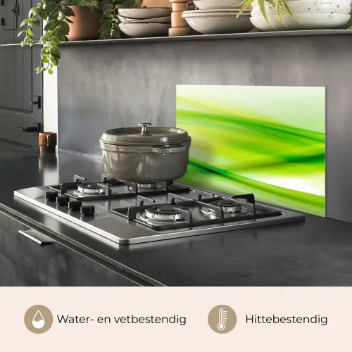Golven - Abstract - Groen keuken achterwand spatscherm klein -usp_NL