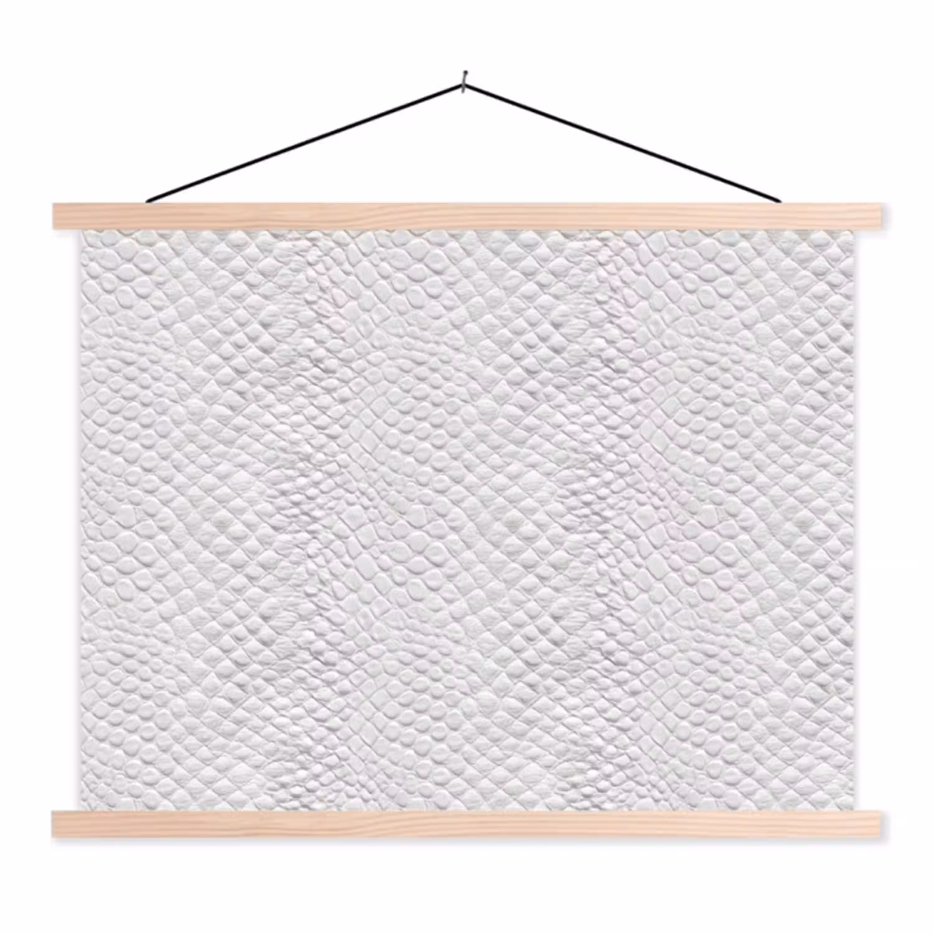 Slang - Patroon - Wit textielposter latten blank klein 122 -3d