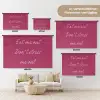 eat me out don't stress me out - Roze - Minimalistisch Wandkleed katoen klein -tsfeer8_DE