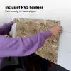 Beige - Graniet - Ruw Inductie beschemer met haakjes klein 777 -ky-ophangen-nl