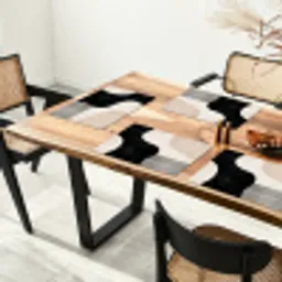 Abstract - Japandi - Beige - Modern Placemat vinyl groot -zzsfeer4_Kitchenyeah-website