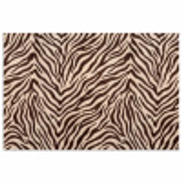 Zebra - Strepen - Bruin poster papier klein -3d