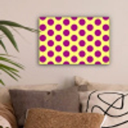 Dots - Klassiek - Geel canvas 2cm klein 34 -sfeer1