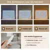 Abstract - Blauw - Bladeren Light Box met kabel (Tafellamp) klein -USP_lichtkleurNL