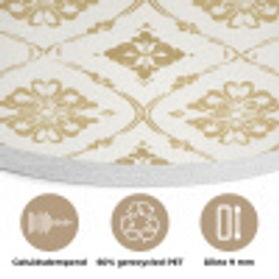 Ornament - Klassiek - Goud Akoestische PET Vilt - Rond klein 838 -closeup_NL