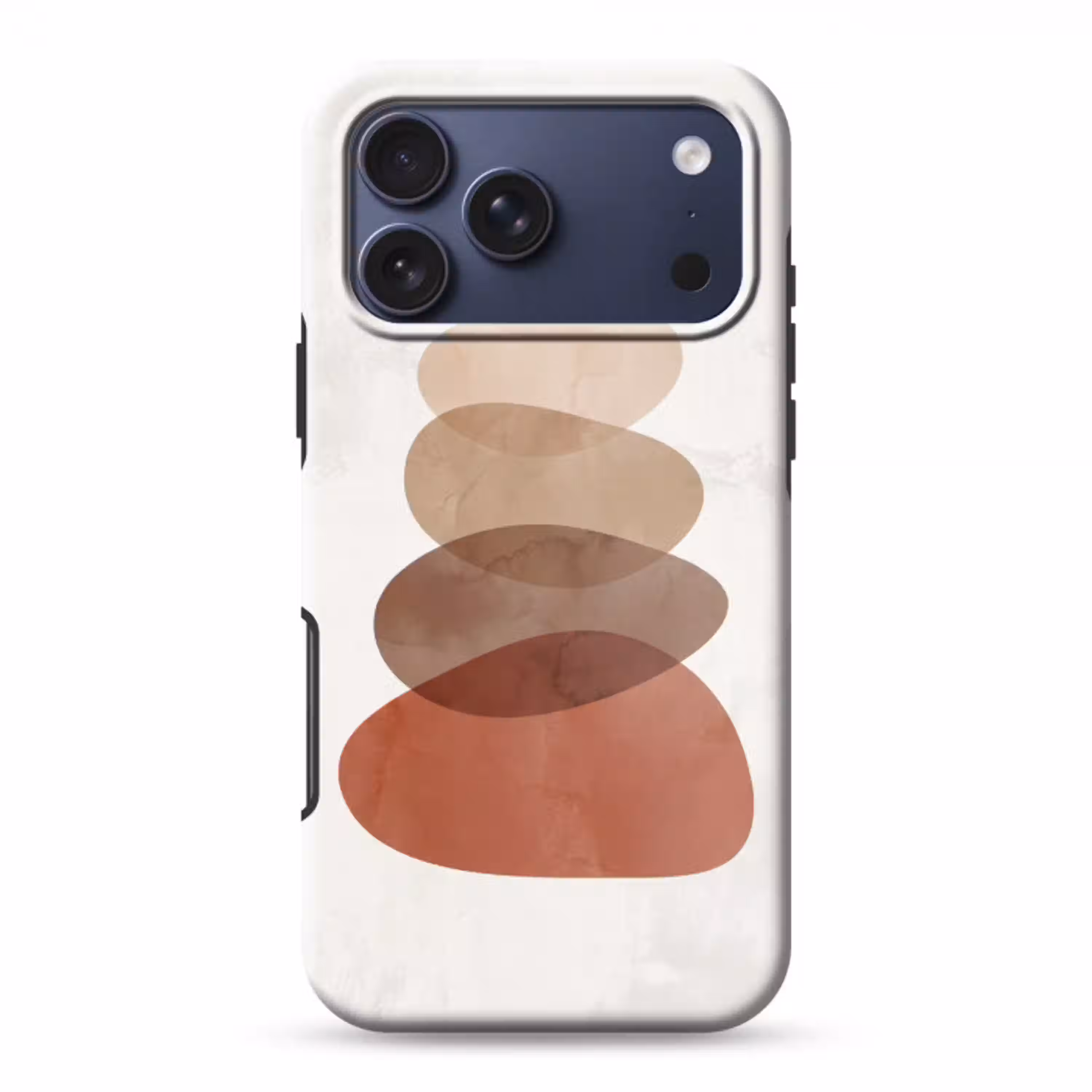 Abstractie - Gestapeld - Balans - Modern - Aardetinten Toughcase MagSafe Apple iPhone 17 Pro Max klein -3d