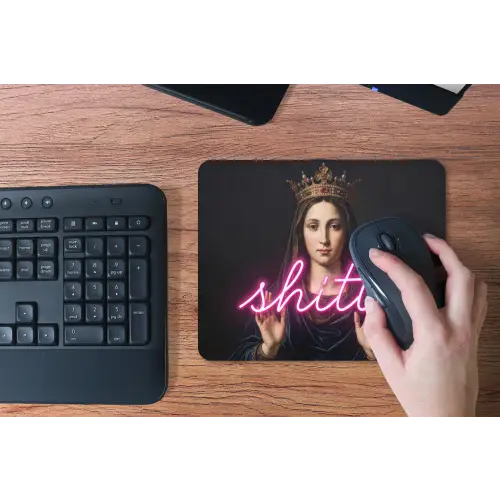 Ironisch - Tekst - Neon muismat rubber klein -toetsenbord