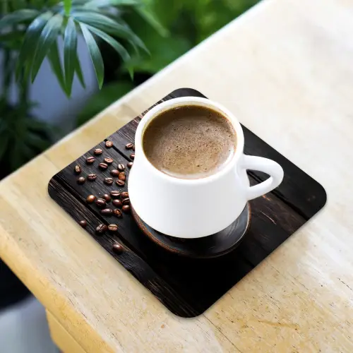 Kop - Koffie - Hout - Bonen onderzetter kurk middel -sfeer5
