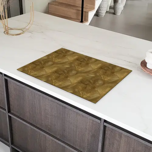 Organisch - Lijnen - Goud Inductie beschermer vinyl 3mm klein 276 -sfeer8