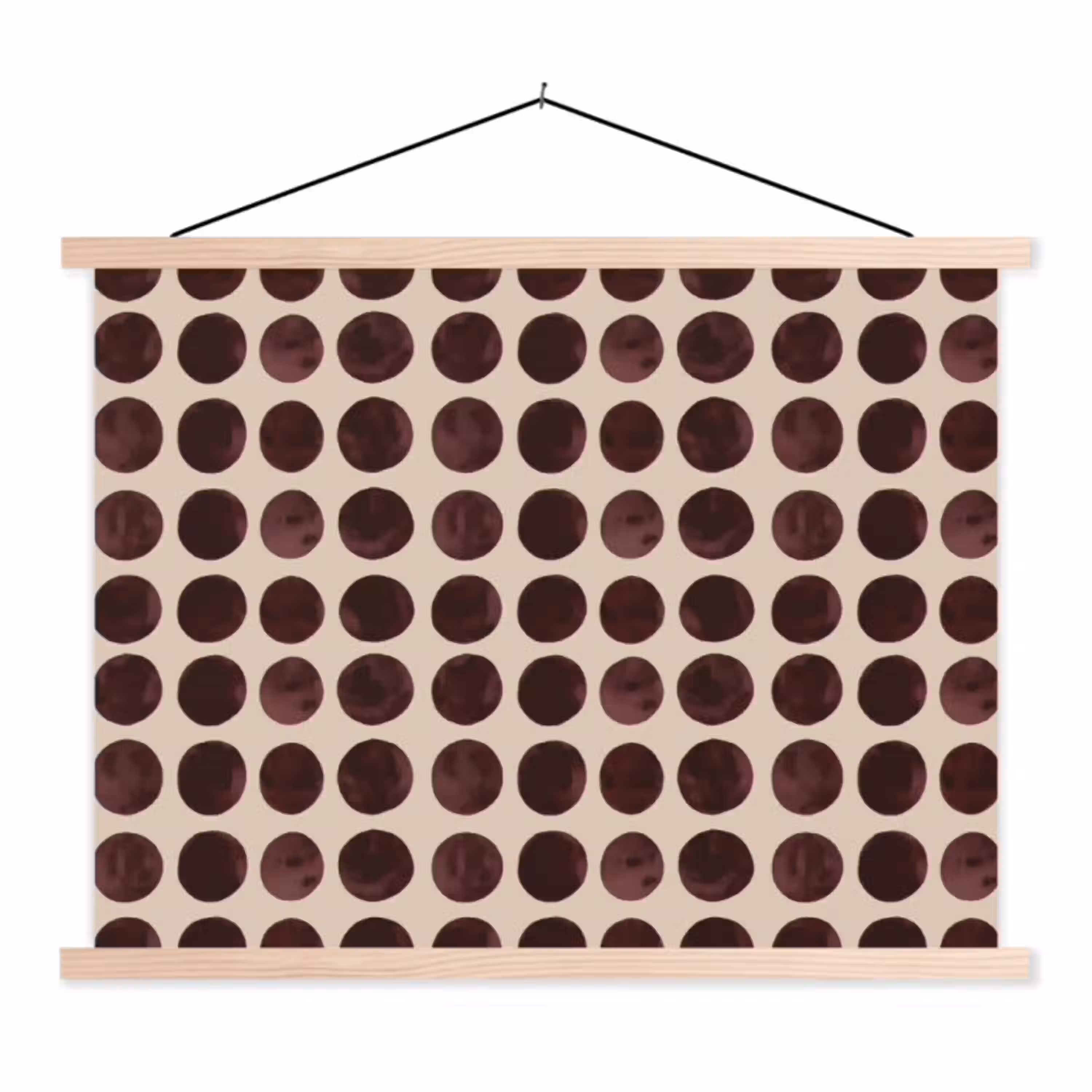 Stippen - Patroon - Bruin textielposter latten blank klein 122 -3d