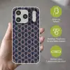 Modern - Patroon - Donkerblauw - Roze Telefoonhoesje iPhone 17 Pro klein 878 -sfeer3_DE