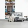Deur - Manden - Planten fotobehang vinyl groot -slaapkamer