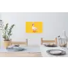 Eend - Zonnebril - Geel Muursticker klein -eettafel