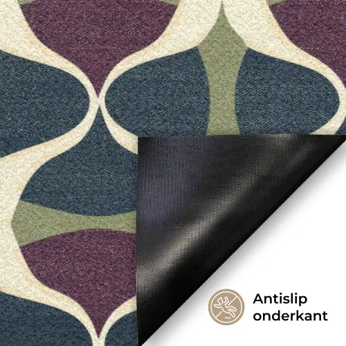 Abstract - Retro - Kleurrijk Deurmat klein 898 -antislip_NL